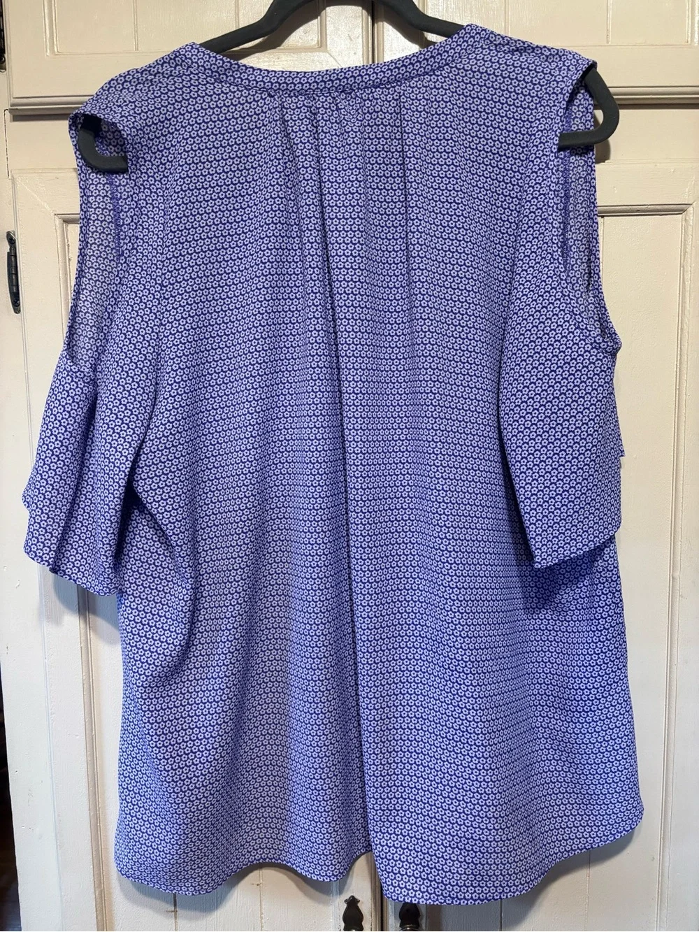 Michael Kors purple short sleeve shoulder cut-out size XL